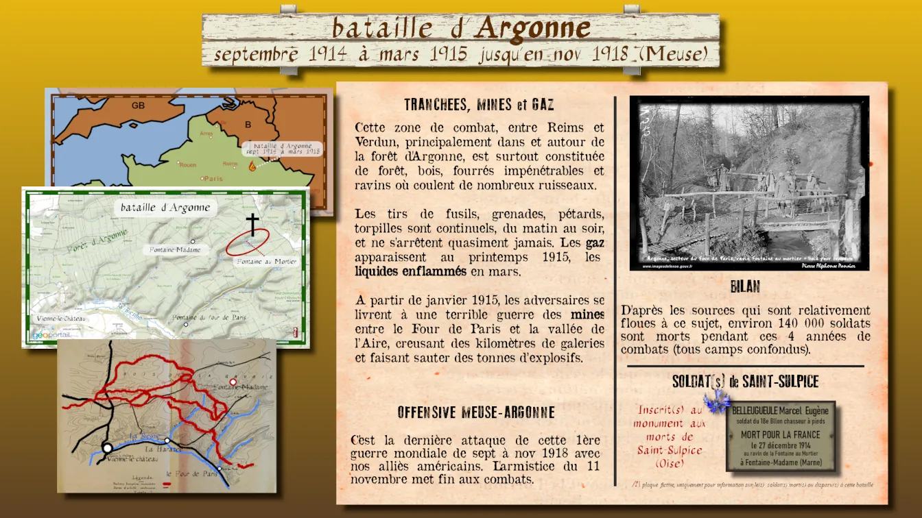 bataille d'Argonne - sept 1914 - nov 1918