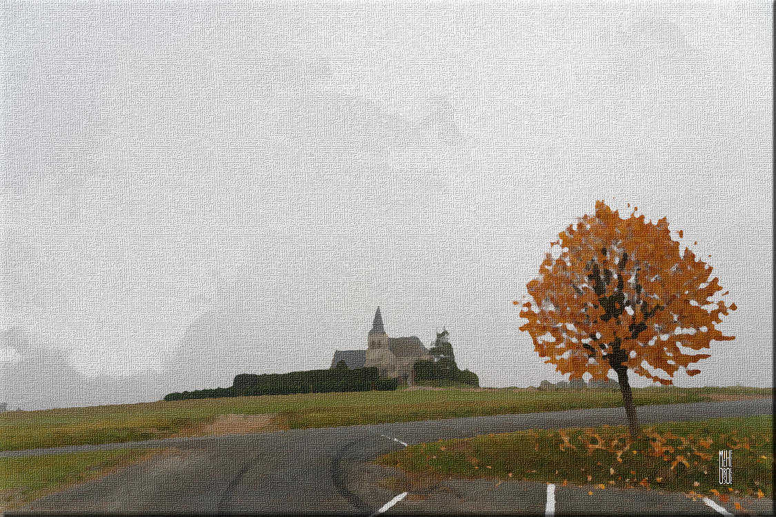 l'église en automne