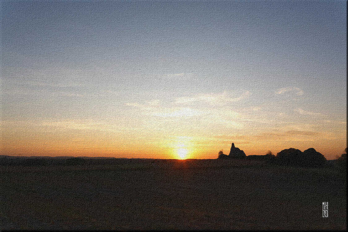 l'église au crépuscule
