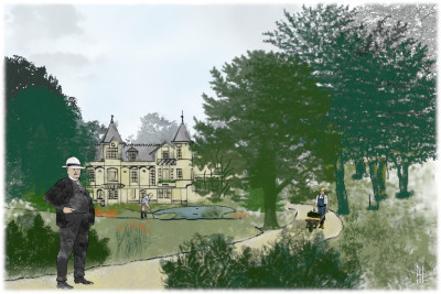 villa "les Camélias" du docteur Albert Marçais à Saint-Sulpice (Oise) vers 1900