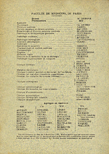 thèse du docteur Albert Marçais - liste des docteurs