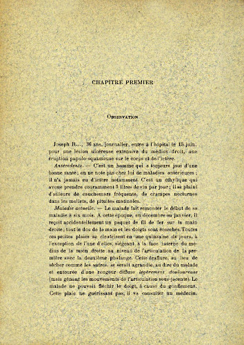 thèse du docteur Albert Marçais - chapitre 1er