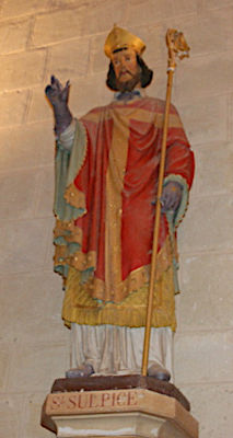 Saint-Sulpice le Pieux - statue à Rou-Marson