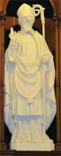 Saint-Sulpice le Pieux - statue à Hautrage-centre