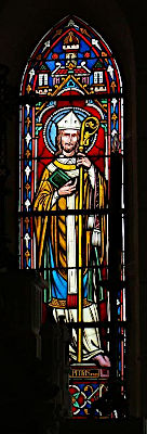Saint-Sulpice le Pieux - vitrail à la Châtre-Langlin