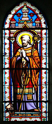 Saint-Sulpice le Pieux - vitrail à Mérigny