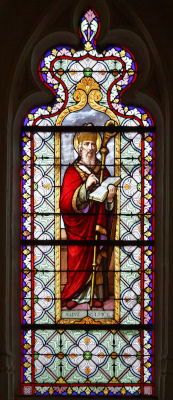 Saint-Sulpice le Pieux- vitrail à Saint-Sulpice (Oise)
