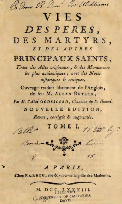 Vies-des-Peres-des-Martyrs-et-autres-principaux-Saints - tome1 - 1783