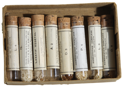 remède, tubes de granules du docteur Albert Marçais