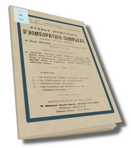 revue médicale du docteur Albert Marçais - couverture