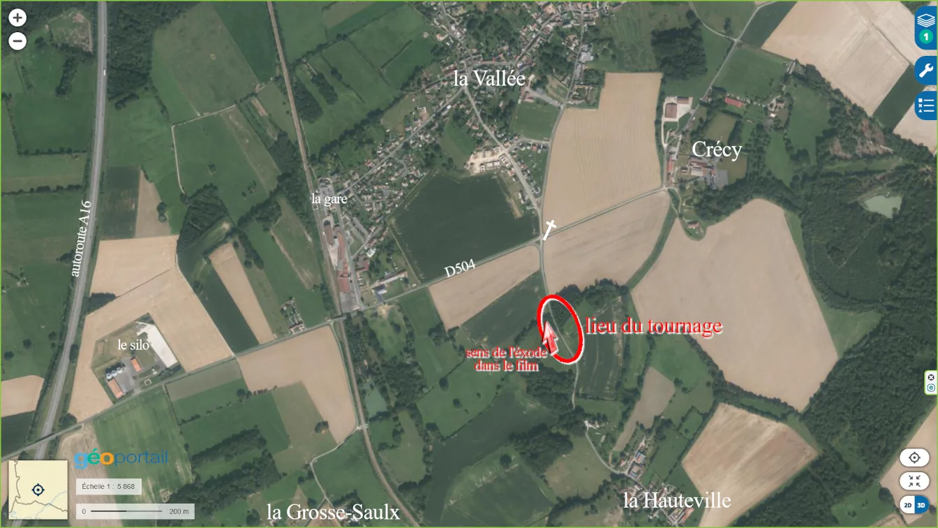carte du tournage du film les égarés d'André Téchiné