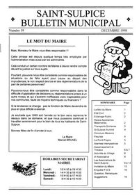 bulletin municipal 1998 - 12