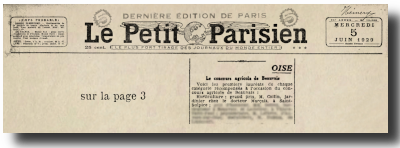 journal le petit parisien de 1929