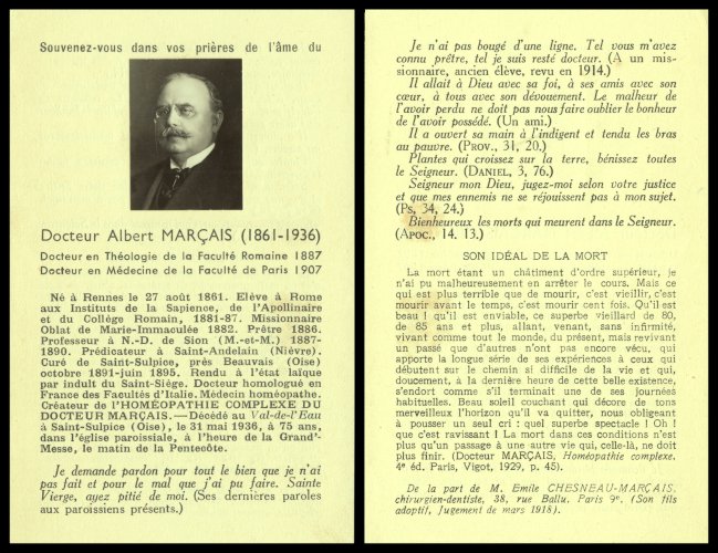 carte-hommage au docteur Albert Marçais par son fils adoptifcarte-hommage au docteur Albert Marçais par son fils adoptif