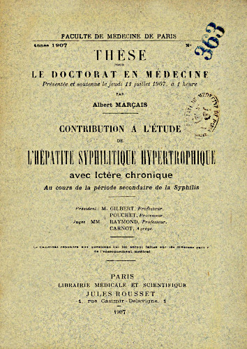 thèse du docteur Albert Marçais