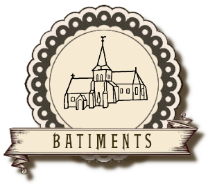 étiquette ronde menu bâtiments