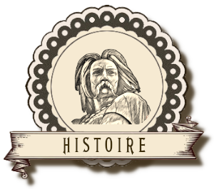 étiquette ronde menu histoire